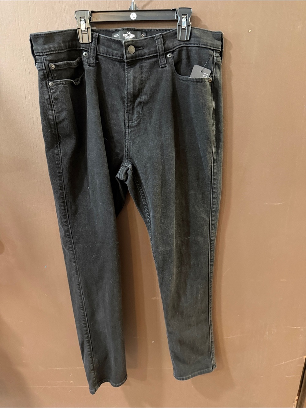 Hollister Men's Black Slim Straight Jeans